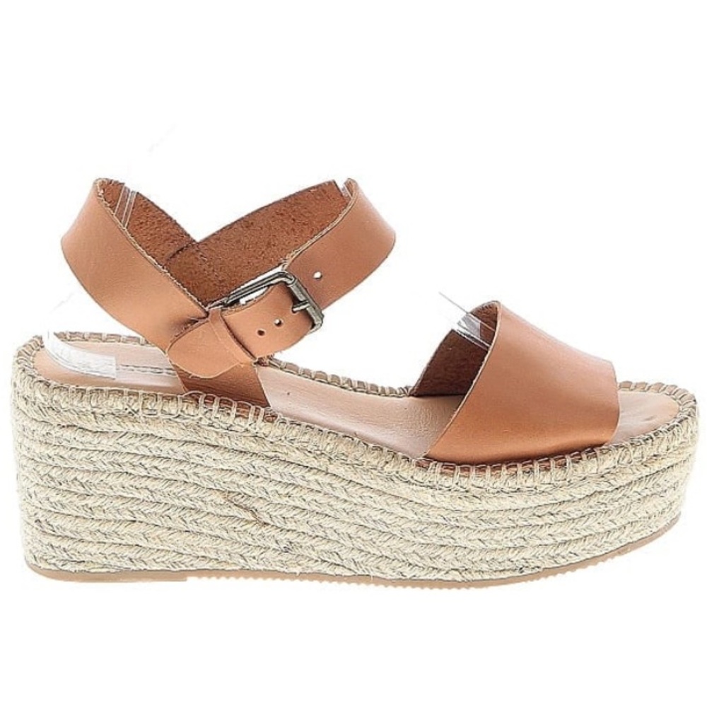 Soludos Minorca Platform Espadrille Sandals
 Heels in Tan Nude Size 9.5